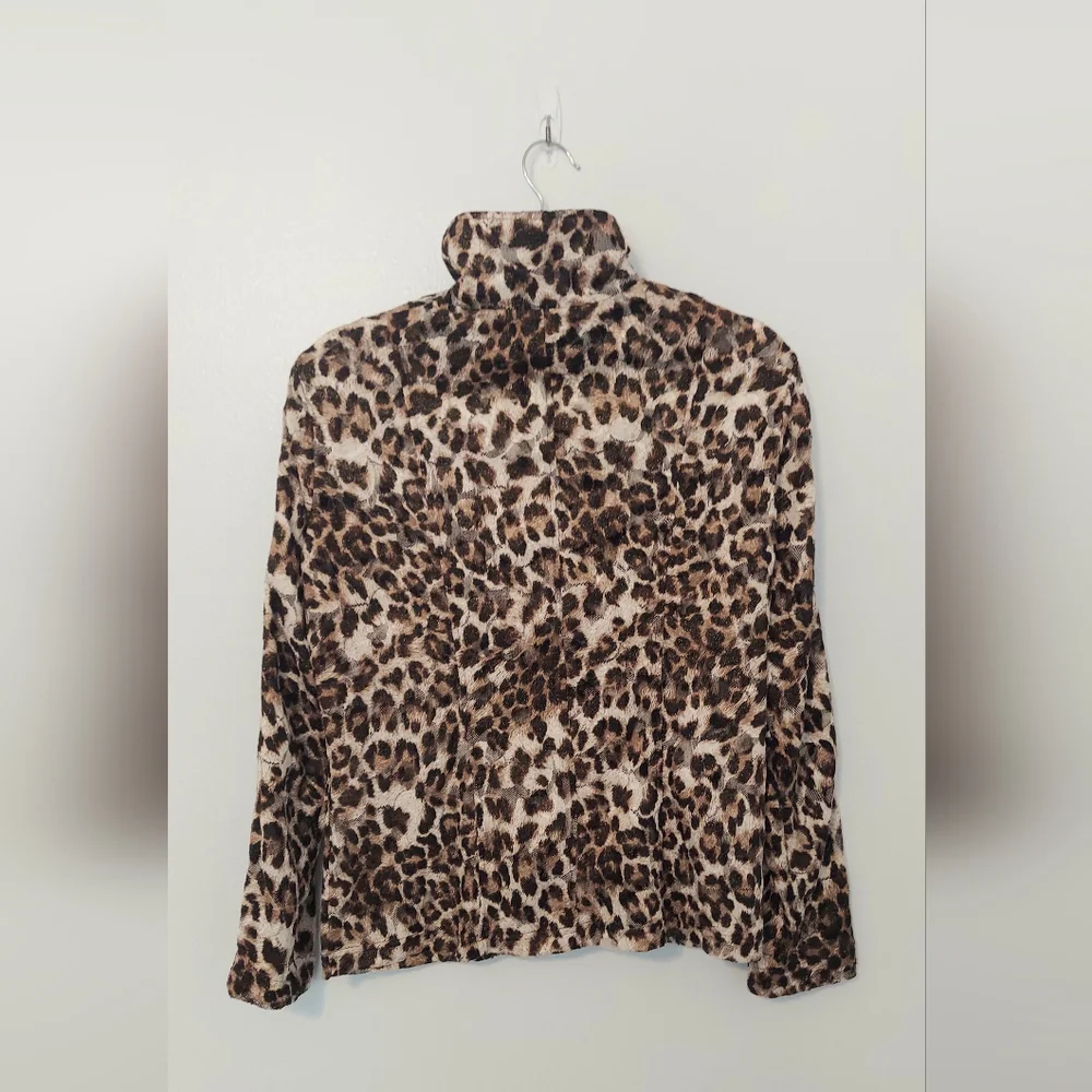 Leopard Print Jacket in Brown and Black - Picture 4 of 6